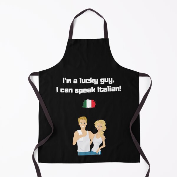 Item preview, I'm a lucky guy, I can speak Italian! designed and sold by dolcevitateam.