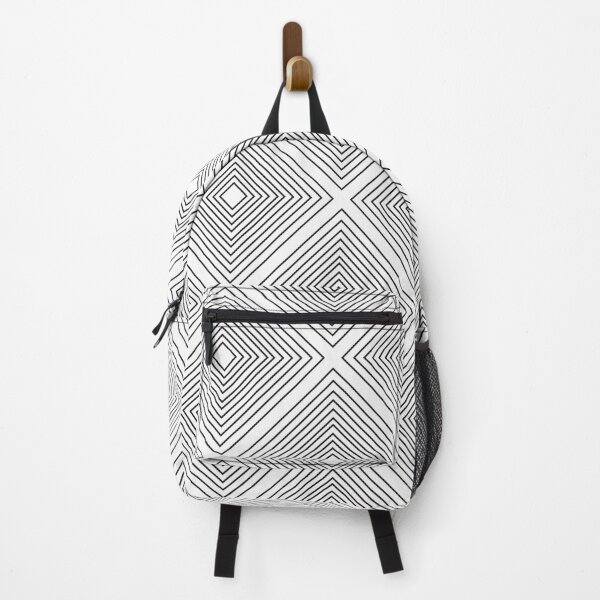 Item preview, Minimal geometric diamond shape pattern in black and white designed and sold by BrankaPD.