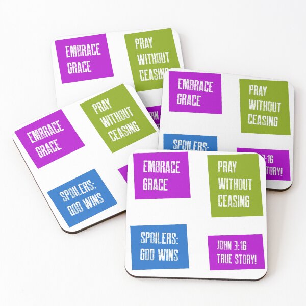 Item preview, Faith Sticker Pack - Grace Prayer, John 3:16, God Wins designed and sold by ittybittyowl.