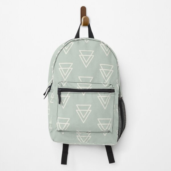 Artikelvorschau, Einfaches Boho-geometrisches Dreiecksmuster in Pastellgrün und Weiß entworfen und verkauft von BrankaPD.