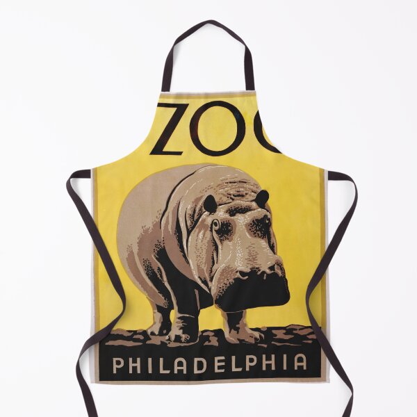 Item preview, Vintage poster - Visit the Zoo (hippo version) designed and sold by DejaVuStudio.