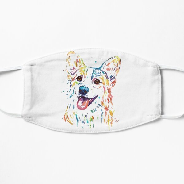 Corgi Dog watercolor Mask