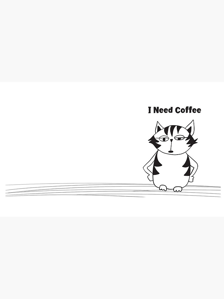 Grumpy Cat coffee mug A Cat who needs more coffee by KarenBrake