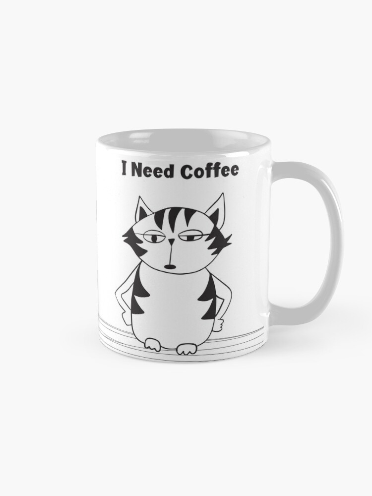 Alternate view of Grumpy Cat coffee mug A Cat who needs more coffee Coffee Mug