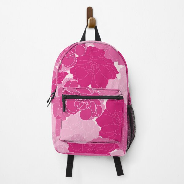Item preview, Floral illustration - peony and roses in shades of magenta designed and sold by BrankaPD.