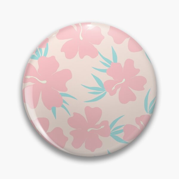 Item preview, Hibiscus flowers in blush and baby blue palette designed and sold by BrankaPD.
