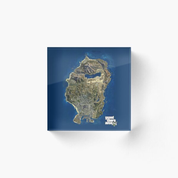 Grand Theft Auto V Map (Los Santos) Acrylic Block