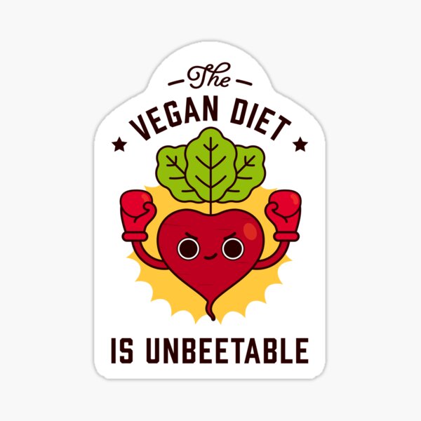 Item preview, The Vegan Diet is Unbeetable - Cute Beet Pun designed and sold by Gudland.