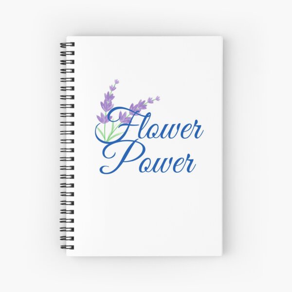 Flower Power Lavender Spiral Notebook