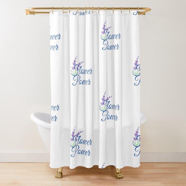 Flower Power Lavender Shower Curtain
