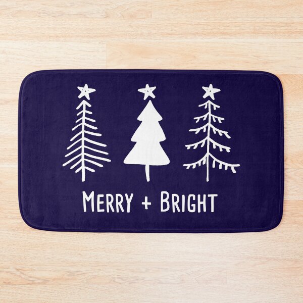 Item preview, Merry and Bright Three Rustic Trees with Stars for simple Christmas, Holidays, Winter designed and sold by Rabbitti.