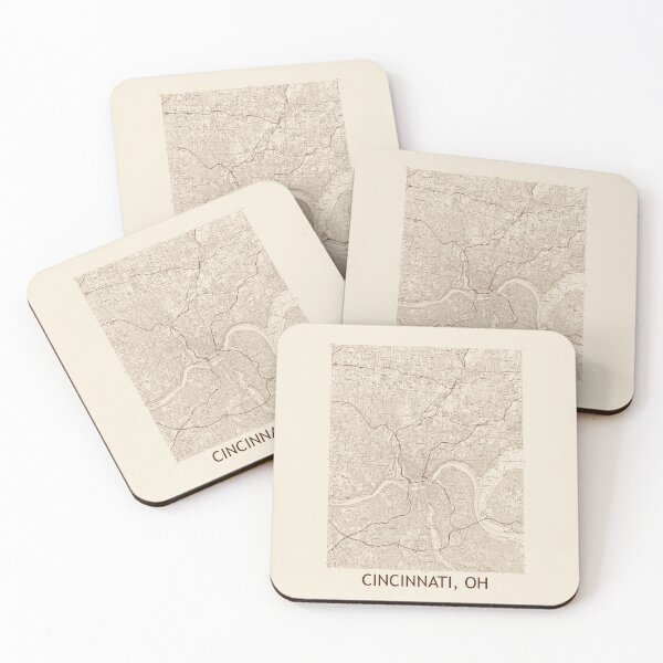 Item preview, Cincinnati, OH Vintage mapa topográfico cuádruple designed and sold by PGHPhotoCo.