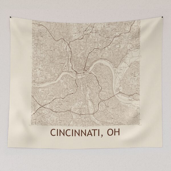 Item preview, Cincinnati, OH Quad Topographical Map Vintage designed and sold by PGHPhotoCo.
