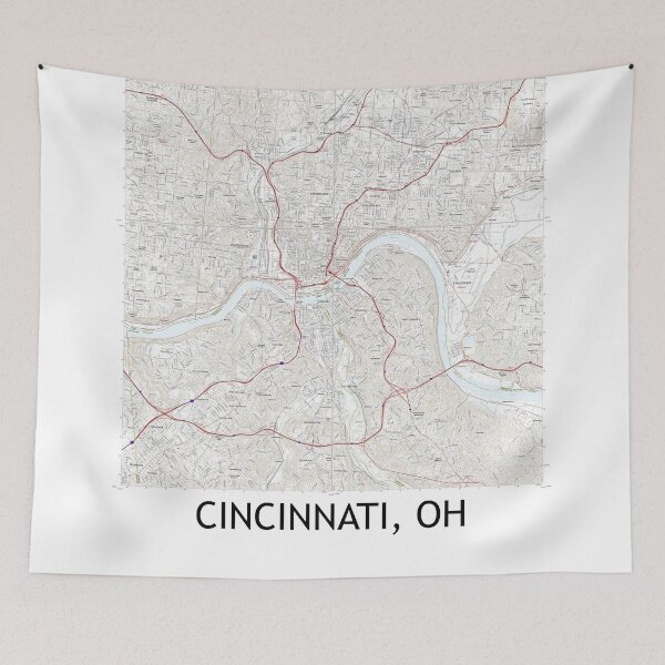 Item preview, Cincinnati, OH Quad Topographical Map Clean designed and sold by PGHPhotoCo.