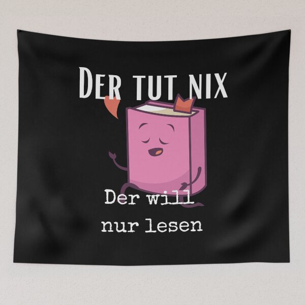 Item preview, Reading, Bookworm Der tut nix der will nur lesen designed and sold by Two Left Hands Design.