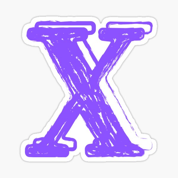 "Purple Letter X Sticker" Sticker for Sale by Redbubble