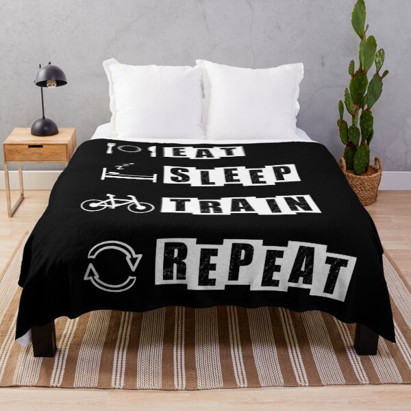 Item preview, Eat, Sleep, Train, Repeat for Cycling - black designed and sold by BusyMonkeys.