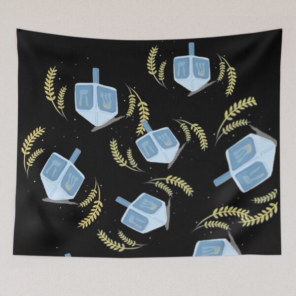 Item preview, Happy Hanukkah Dreidel Pattern designed and sold by joabaj.