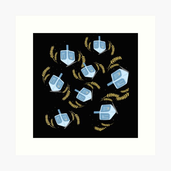 Item preview, Happy Hanukkah Dreidel Pattern designed and sold by joabaj.