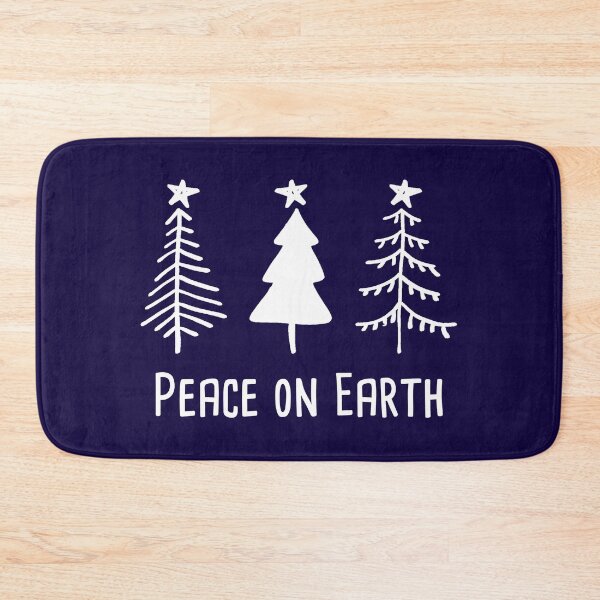 Item preview, Peace on Earth Three Rustic Trees with Stars for simple Christmas, Holidays, Winter designed and sold by Rabbitti.