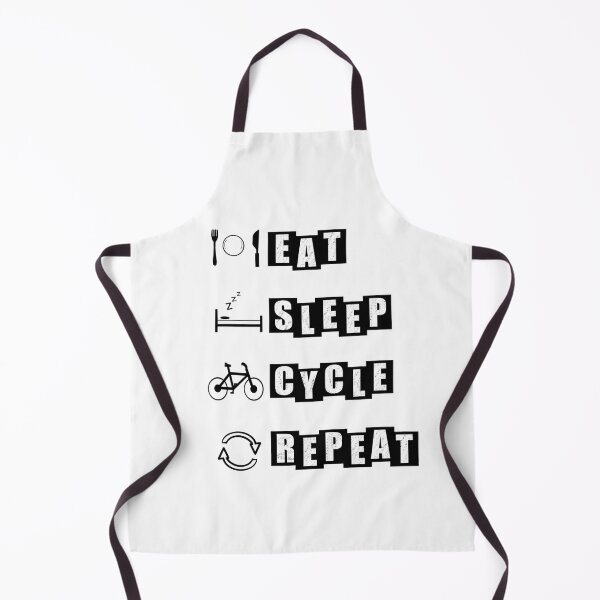 Item preview, Eat, Sleep, Cycle, Repeat- white designed and sold by BusyMonkeys.