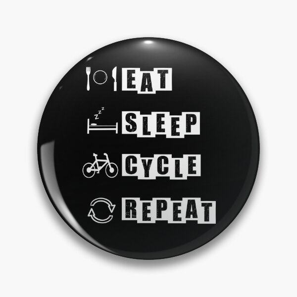 Item preview, Eat, Sleep, Cycle, Repeat- black designed and sold by BusyMonkeys.