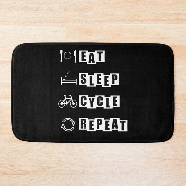 Item preview, Eat, Sleep, Cycle, Repeat- black designed and sold by BusyMonkeys.