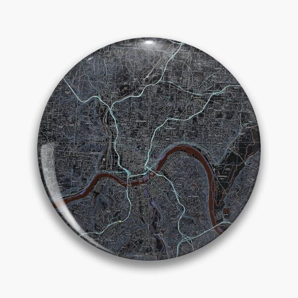 Item preview, Cincinnati, OH Quad Topographical Map Dark designed and sold by PGHPhotoCo.