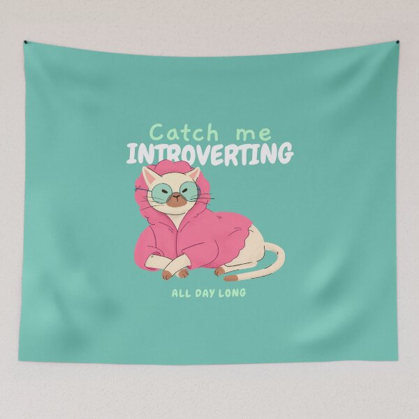 Item preview, Introverting Cat Pink Fleece designed and sold by LAST WEEK'S STOLEN AESTHETICS.