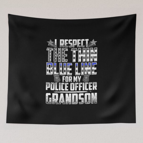 Item preview, Grandson Police Officer Thin Blue Line designed and sold by wheedesign.