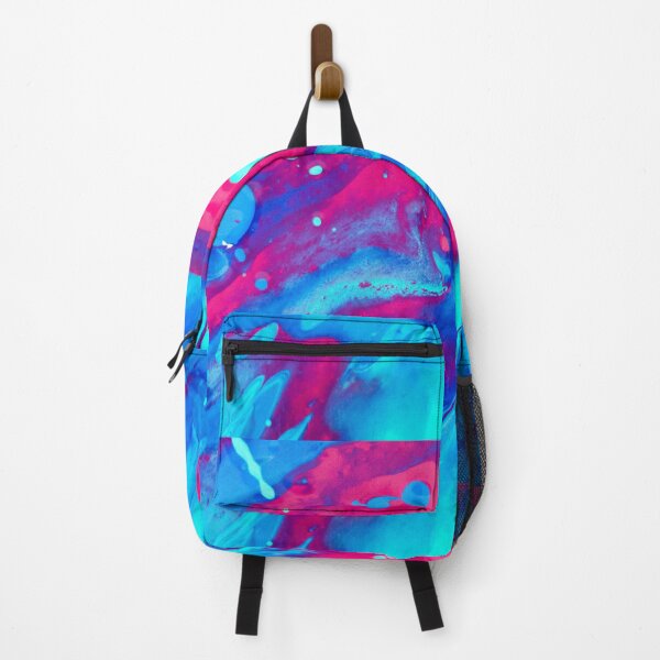 Item preview, Acrylic painting canvas with blue, pink, purple and teal pattern designed and sold by Anime and More.