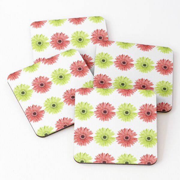 Item preview, Lime Green And Red Flower Pattern designed and sold by Mary Riley.