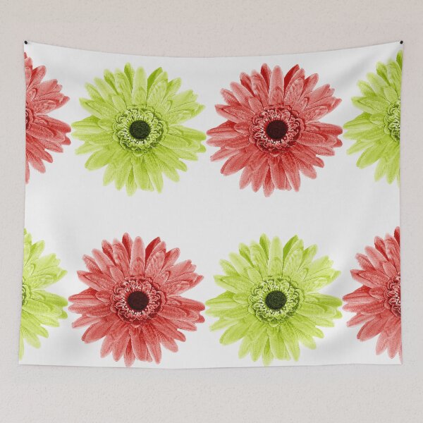Item preview, Lime Green And Red Flower Pattern designed and sold by Mary Riley.