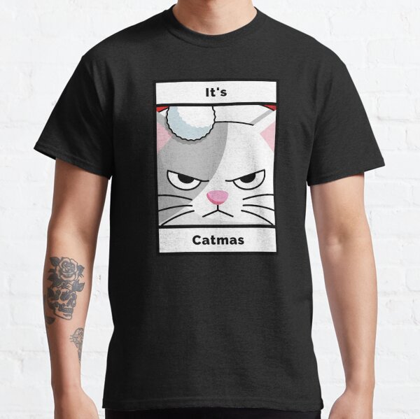 Funny Ugly Christmas Sweaters With Cute Cat Classic T-Shirt