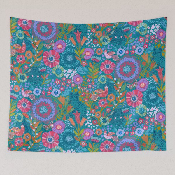 Item preview, Flowers, Felines and Pheasants designed and sold by Janet Broxon.