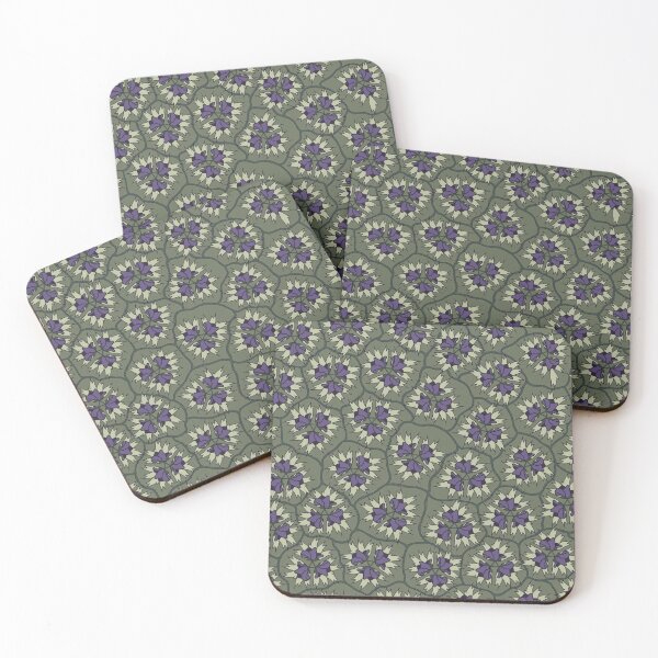 Item preview, Purple Green Floral Art Nouveau Pattern designed and sold by astroshadow.