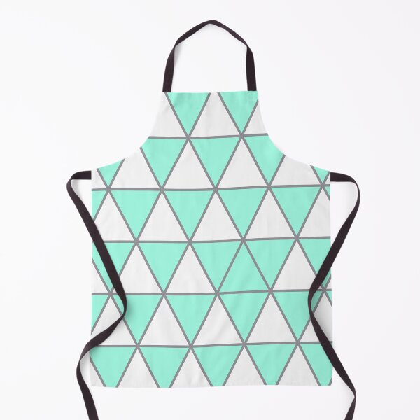 Aperçu de l'œuvre Motif triangle géométrique blanc, aqua pastel et gris créée et vendue par BaronessDesign.