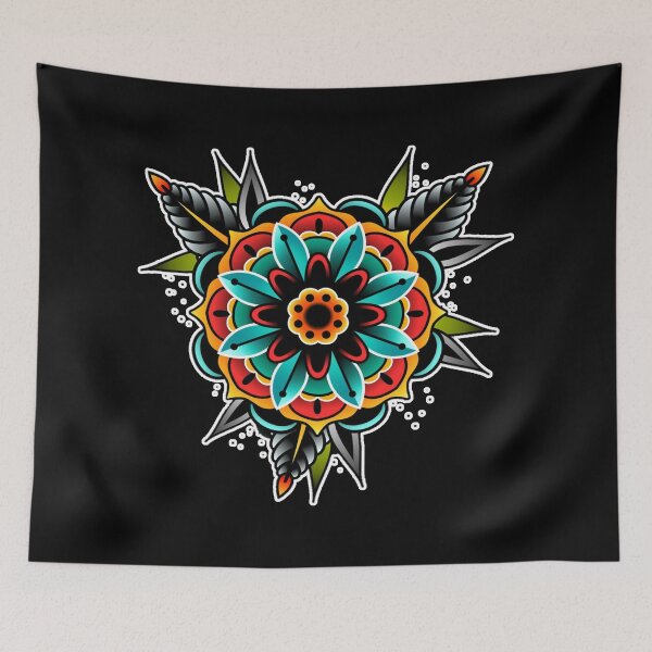 Item preview, Traditional Flower Tattoo designed and sold by Jahaziel Sandoval.