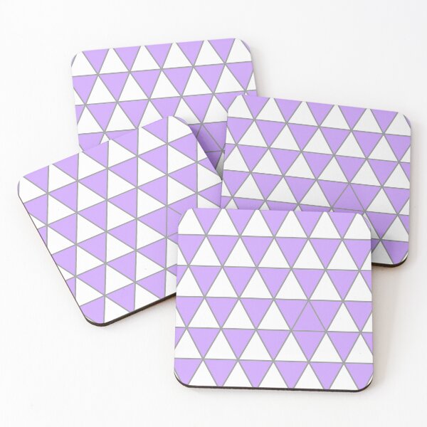 Item preview, White, pastel purple,  and gray geometric triangle pattern designed and sold by BaronessDesign.