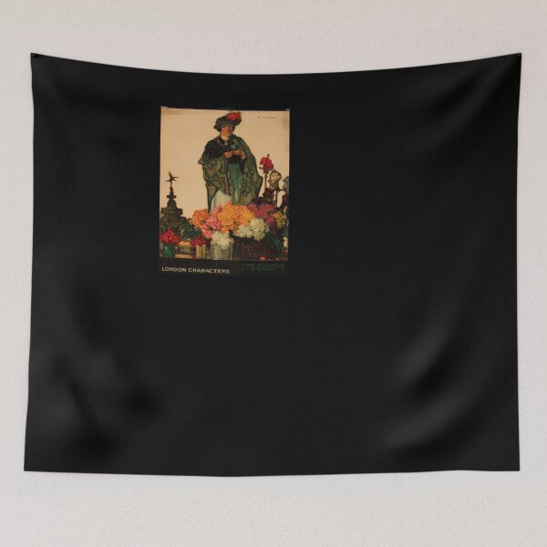 Item preview, retro iconic The Flower Woman designed and sold by CorasPosters.