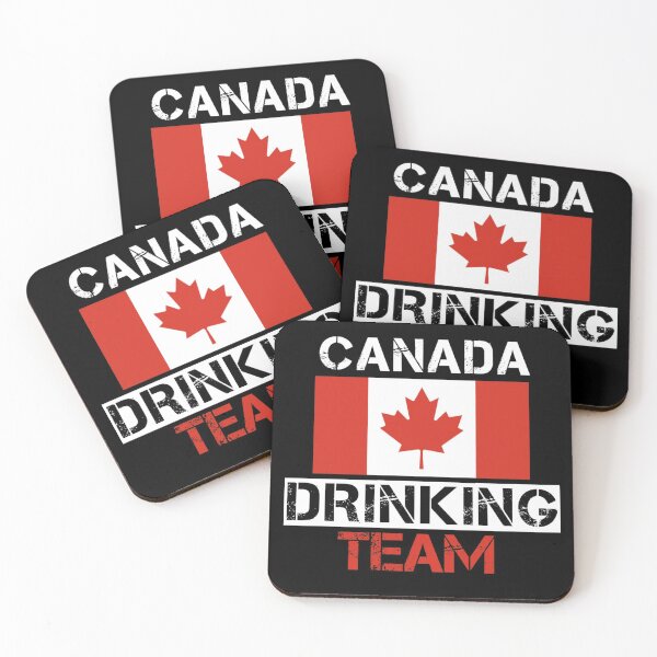Item preview, Canada Drinking Team Canadian Flag Funny Beer Alcohol Party T-Shirt designed and sold by Ami store.