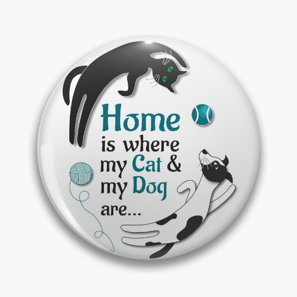 Item preview, Home is where my cat & my dog are - Pet lovers designed and sold by MagaliC.