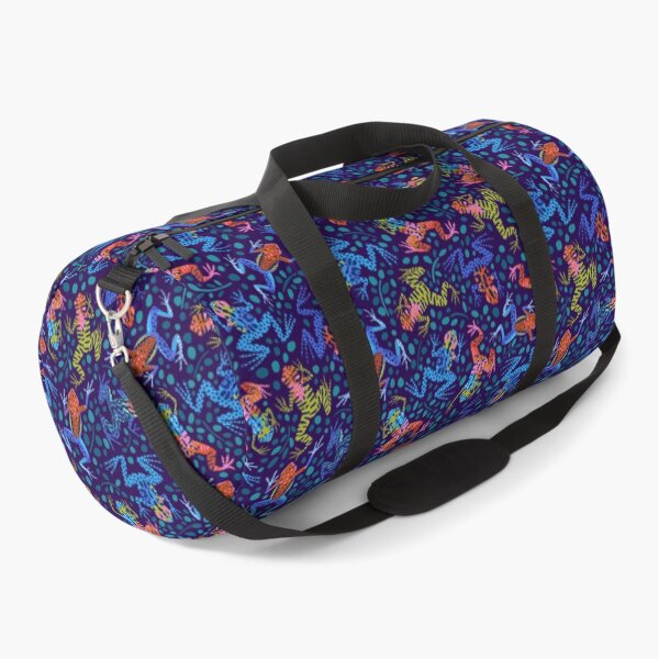 Item preview, Tossed Dart Frogs on Dark Blue designed and sold by Janet Broxon.