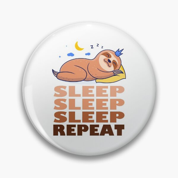 Item preview, Sleep Sleep Sleep Repeat - Funny Sleeping Sloth designed and sold by AS-Shirts.