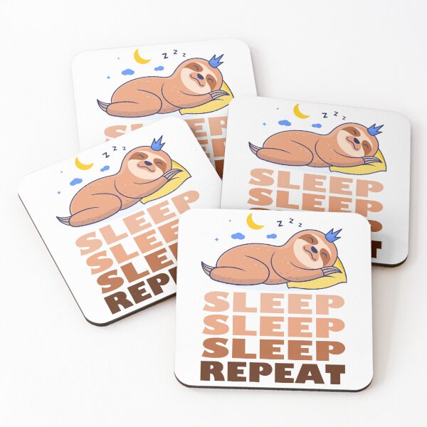 Item preview, Sleep Sleep Sleep Repeat - Funny Sleeping Sloth designed and sold by AS-Shirts.