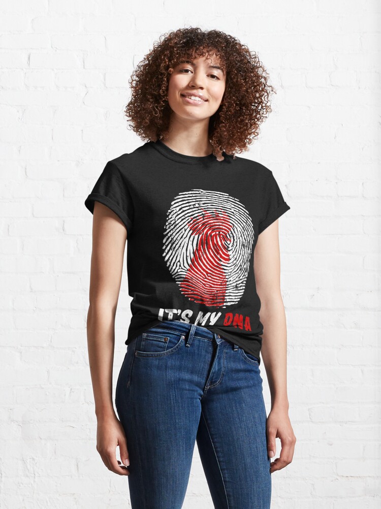 Alternate view of It's My DNA Chicken Lovers Finger Print Classic T-Shirt