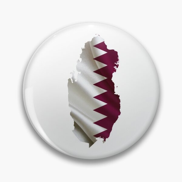 Item preview, Qatar Map on Flag Stylish Design designed and sold by ArabCorner.