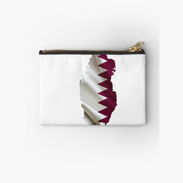 Item preview, Qatar Map on Flag Stylish Design designed and sold by ArabCorner.