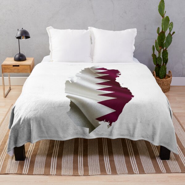 Item preview, Qatar Map on Flag Stylish Design designed and sold by ArabCorner.