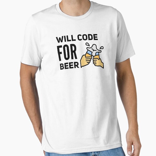 Item preview, Will Code For Beer (color black) designed and sold by Stornu2Ruedas.